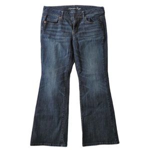 American Eagle Blue Boots Cut Jeans Size 14